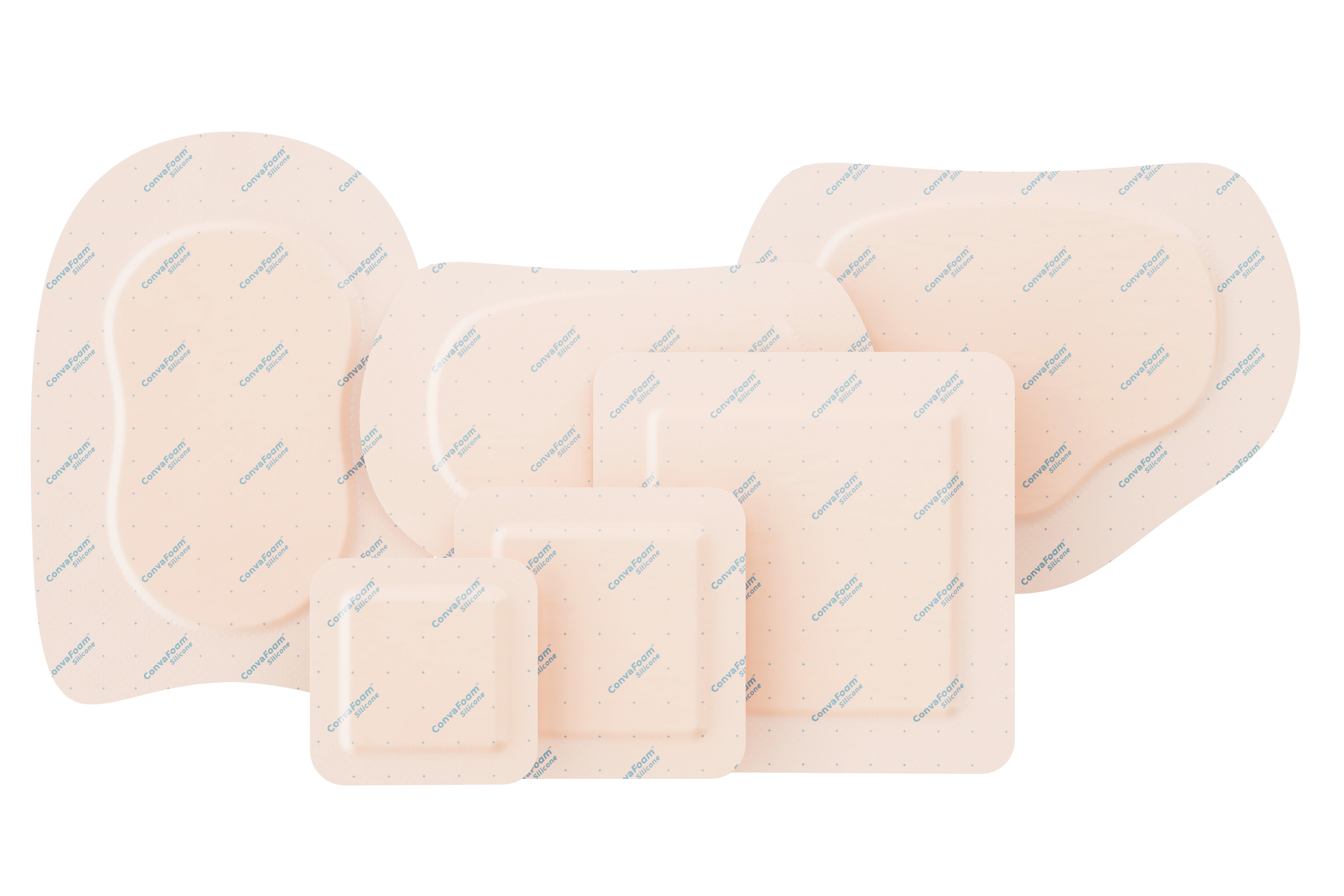 a group of pink and white dice