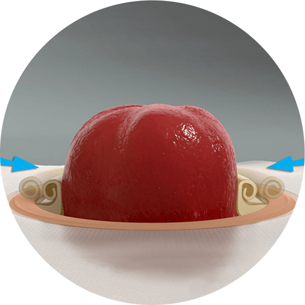 um close-up de uma placa de base moldável